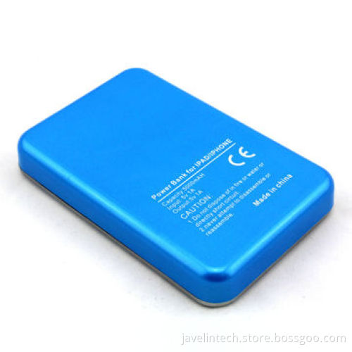 JP-S05 5000mAh Li-polymber Battery Power Bank 2 Times Charging for iPhone 5s with 5 Colors LED Torch
